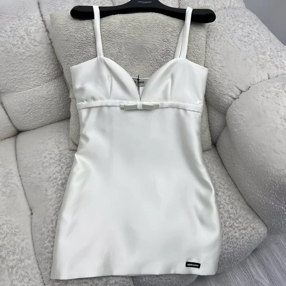 Miu Miu silk and wool bow dress - Picture 2 of 4